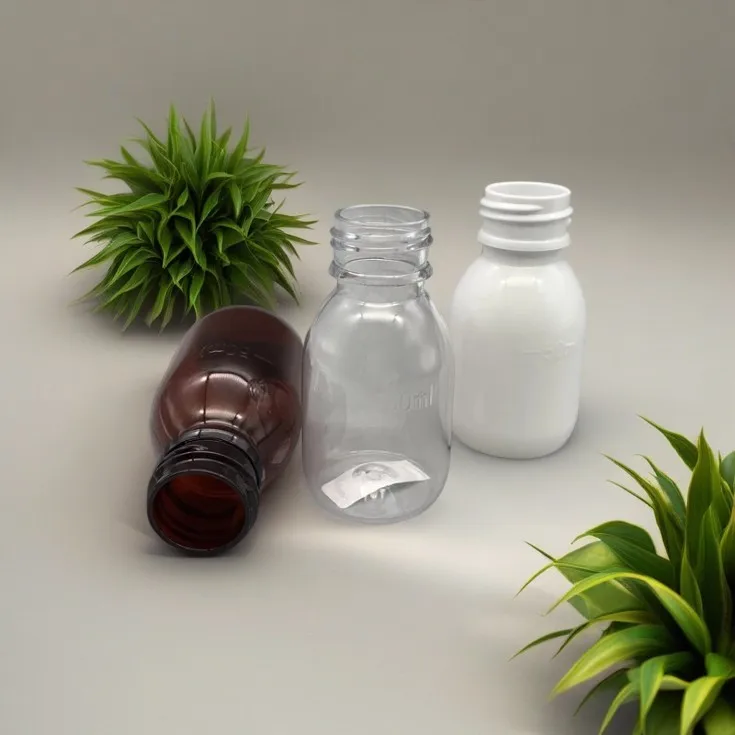 High Quality PET 50ml White Amber Transparent Medicine Plastic Bottle With Anti Child Caps CR Lock Round Plastic Bottle