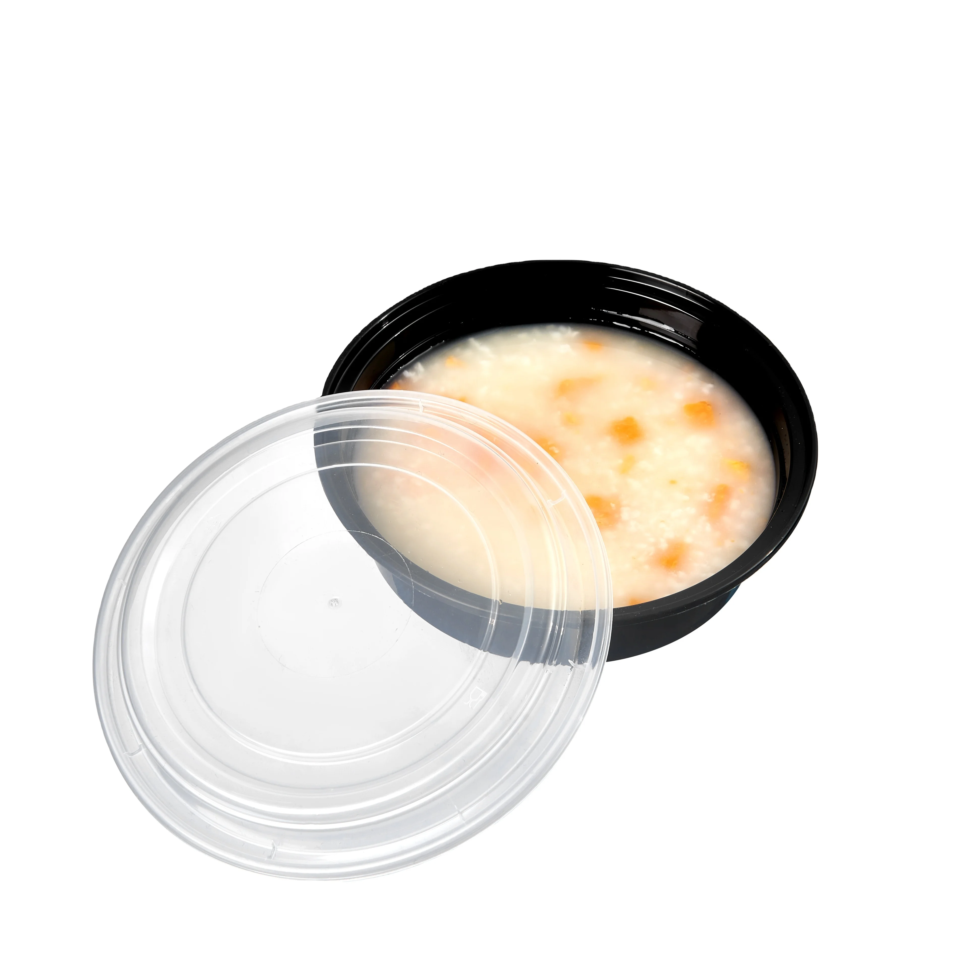 Black / White / Clear 37 oz Disposable Plastic Food / Salad / Noodle Meal Prep Bowls  With Lid Wholesale Supplier