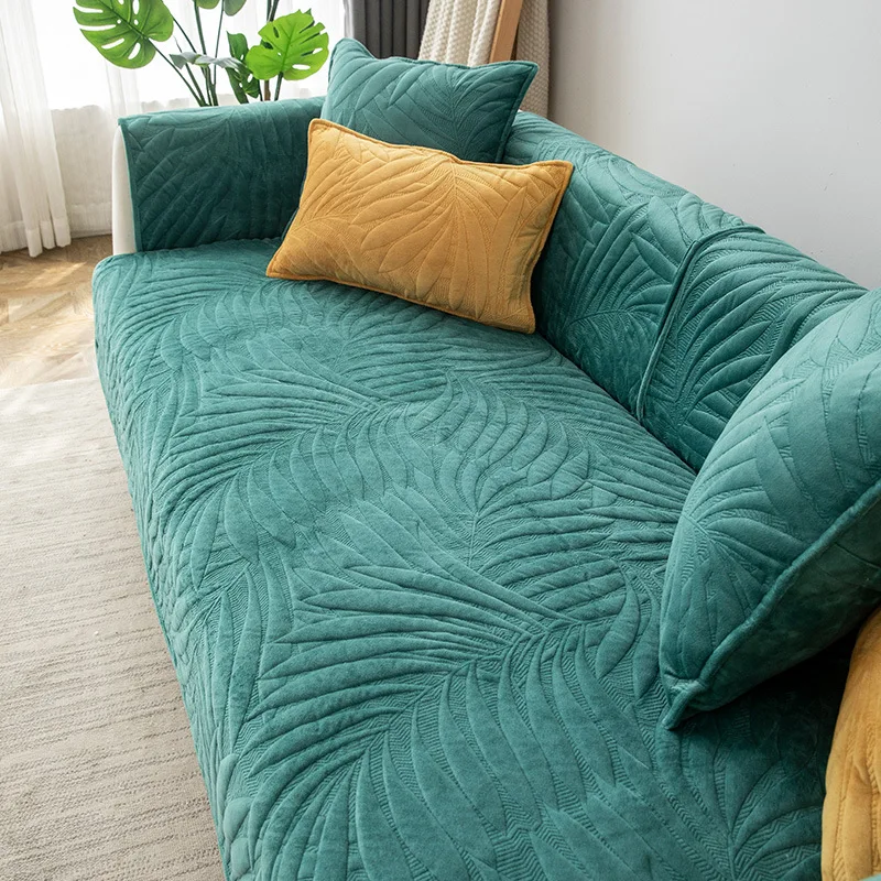 Nordic non-slip sofa cushion crystal plush cushion living room bedroom four seasons universal sofa cover cover