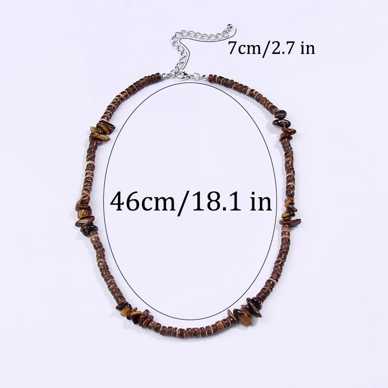 Ожерелье из деревянных бусин в стиле бохо