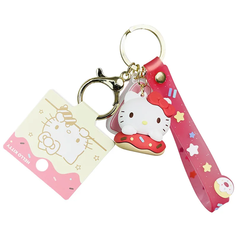 Новинка брелки Hello Kitty милый 3D креативный мультяшный брелок с котенком кошкой симпатичным котом колокольчиком для ключей школьный Брелок подвеской