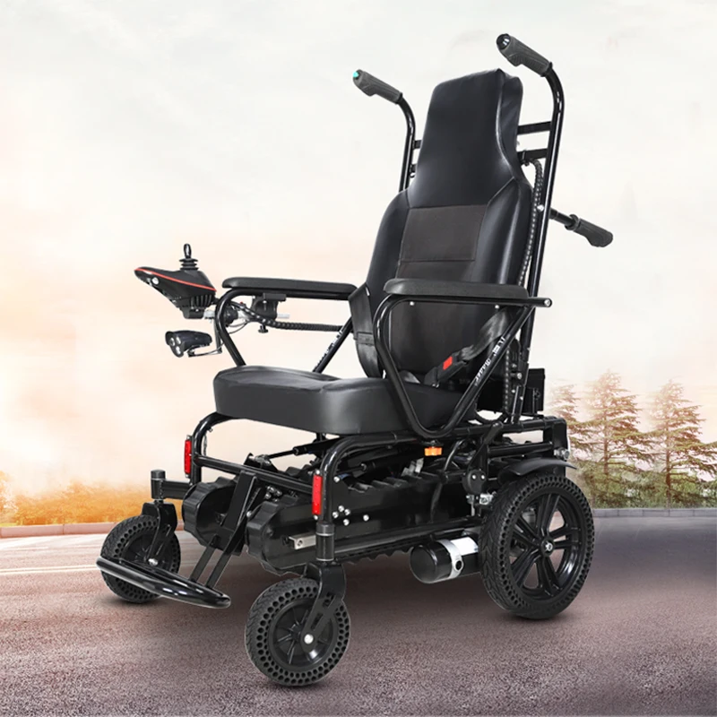 Chinese Manufacturer Light Medical Care Portable Electric Climbing Wheelchair Folding Electric Wheelchair
