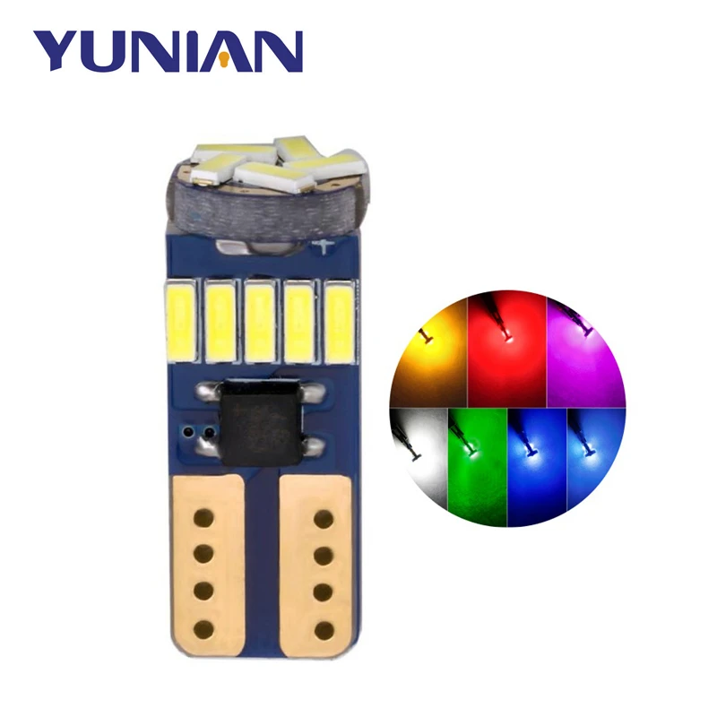 Светодиодные лампы T10 W5W 168 194 15SMD 4014 Canbus без ошибок, Освещение номерного знака автомобиля, лампа для чтения карты, купольная лампа 12 В, 6000 К, белая