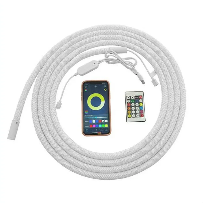 Factory Outdoor Color Changing Waterproof Christmas Smart Strip Light Party Flexible RGB Neon Rope Light Led Neon Strip Light