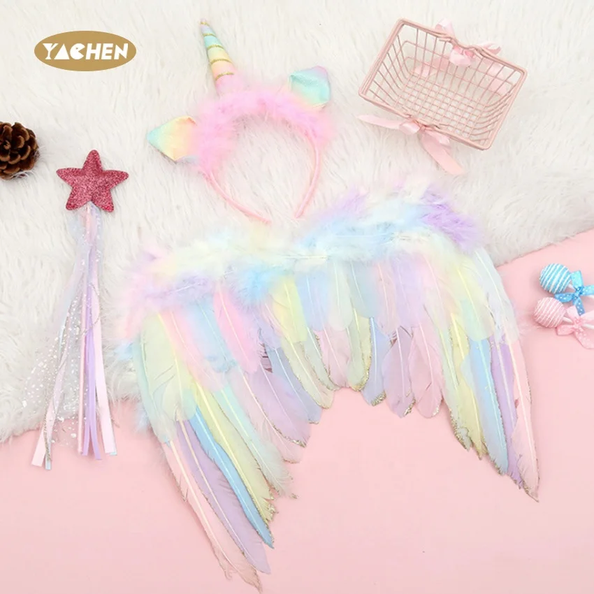 Горячая Распродажа, праздничные пурпурные сказочные украшения YACHEN с палочкой волшебная палочка, Набор детских крыльев бабочки