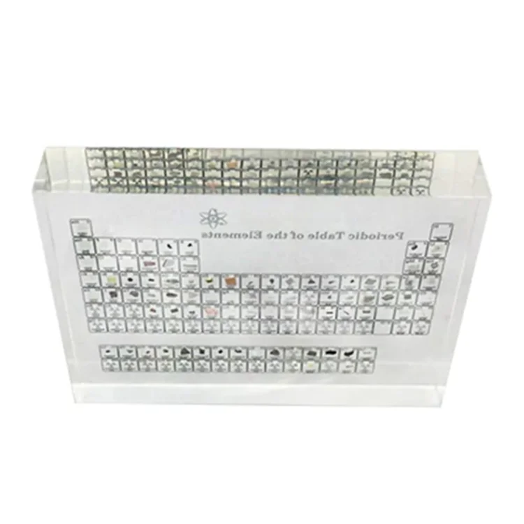Acrylic Periodic Table Display Elements Student Teacher Gift Craft Decoration Acrylic Periodic Table for Lab Aids