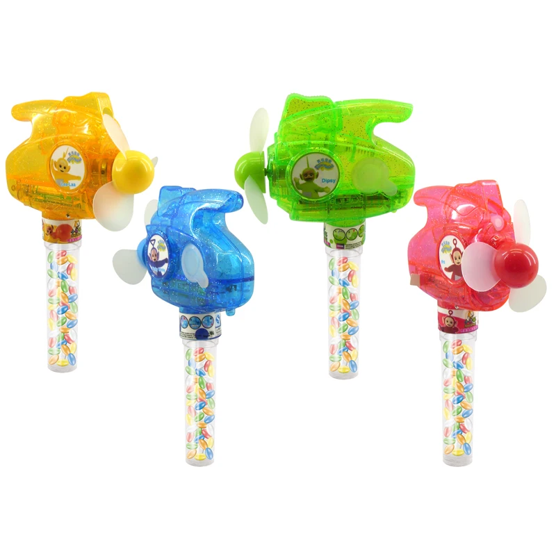 Battery Operated Water Spray Fan Confectionery Products Toys Candy Toy Fan With Sweets Candy
