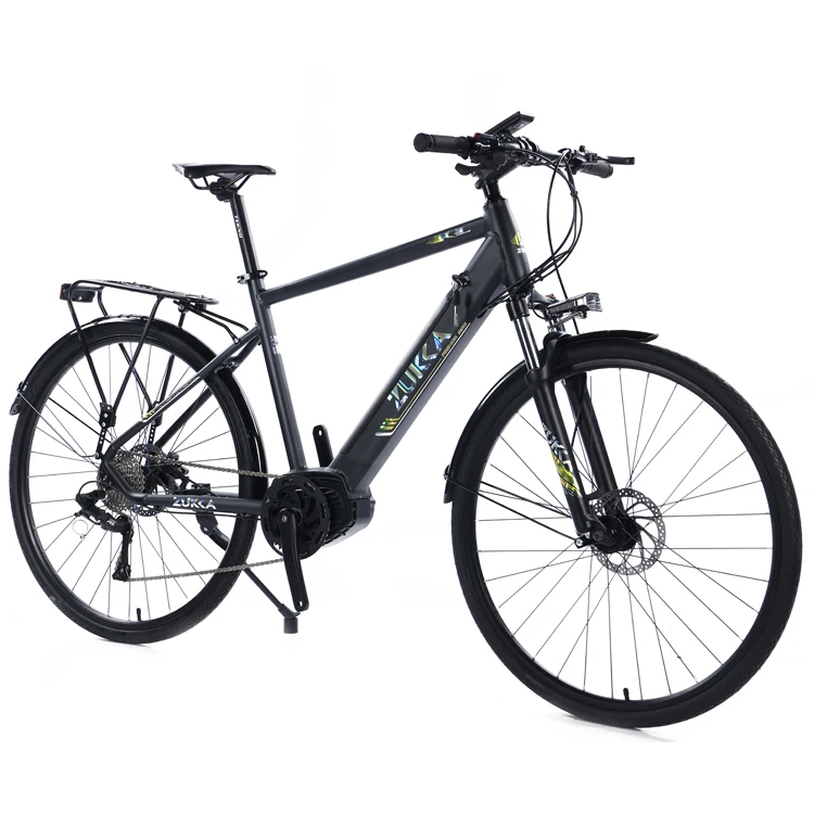 Tianjin factory Alloy Frame Middle Drive Motor Electric Bicycle E-Bike 36V250W 9 Speed City Bike