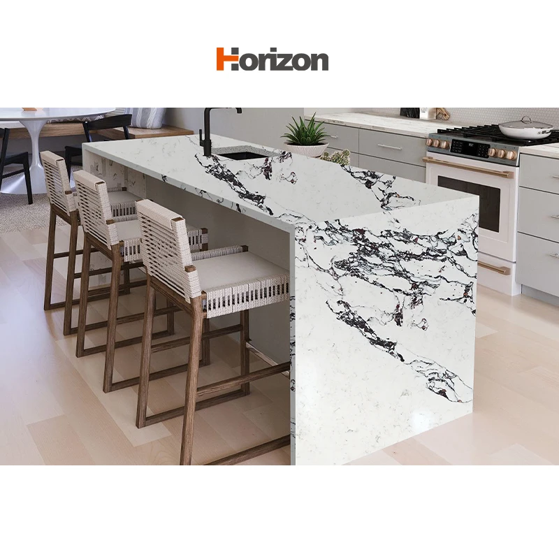 Quartz Luxury Series artificial  White Quartz for dining table china wholesale white quartz stone