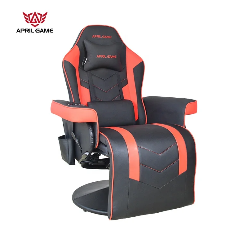 Commercial Use  high back comfortable leather reclining  gaming chair sofa with adjustable footrest for gaming