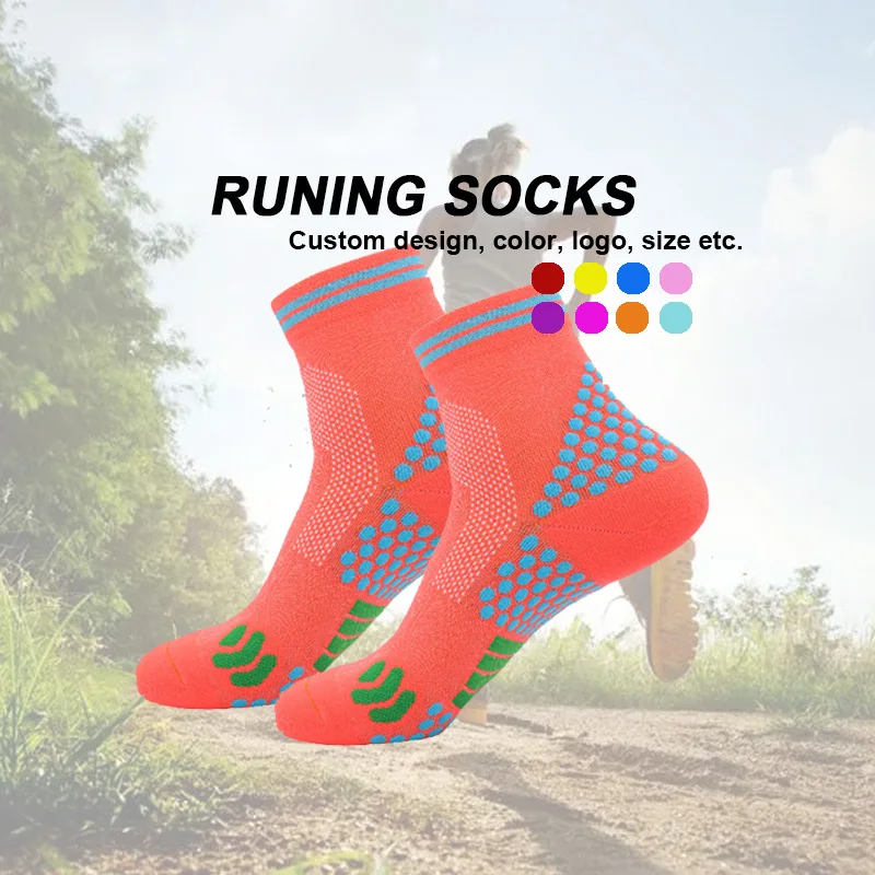 Whosale Customized Trend Couple Absorb Sweat Breathable Cushioned Low Cut Ankle Cushion Elastic Polyester Running Athletic Socks