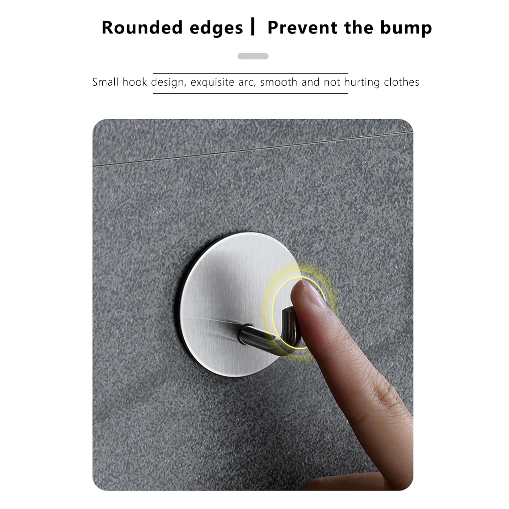 Adhesive wall hooks double-sided transparent brass bear boutique sliding wall hook