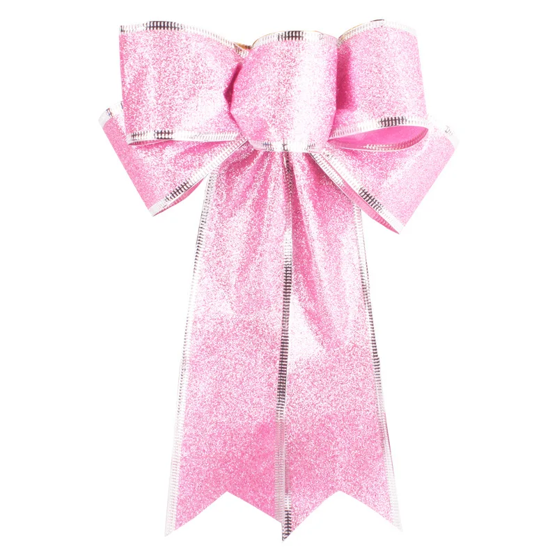 Factory Wholesale Custom Latest Design Stock Minimalist Big Fancy Bowknot Gold Red Pre Tied Christmas Bow