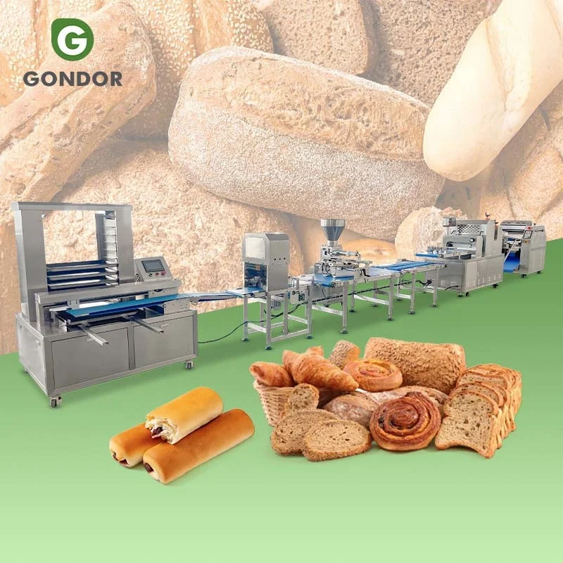Complete Houme Tin Single Knead White Day Bakery Device Bread Make Production Line for Food Processing