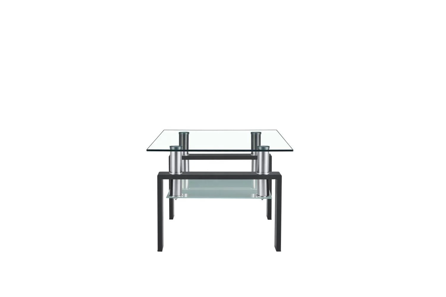 Modern Luxury Living Room Furniture Design Tempered Glass Coffee Table With metal Frame CT008