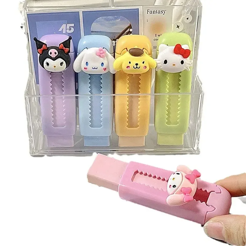 Cartoon Design Portable Rubber Eraser Cute Erasers For Kids School Office Supplies Gift Stationery