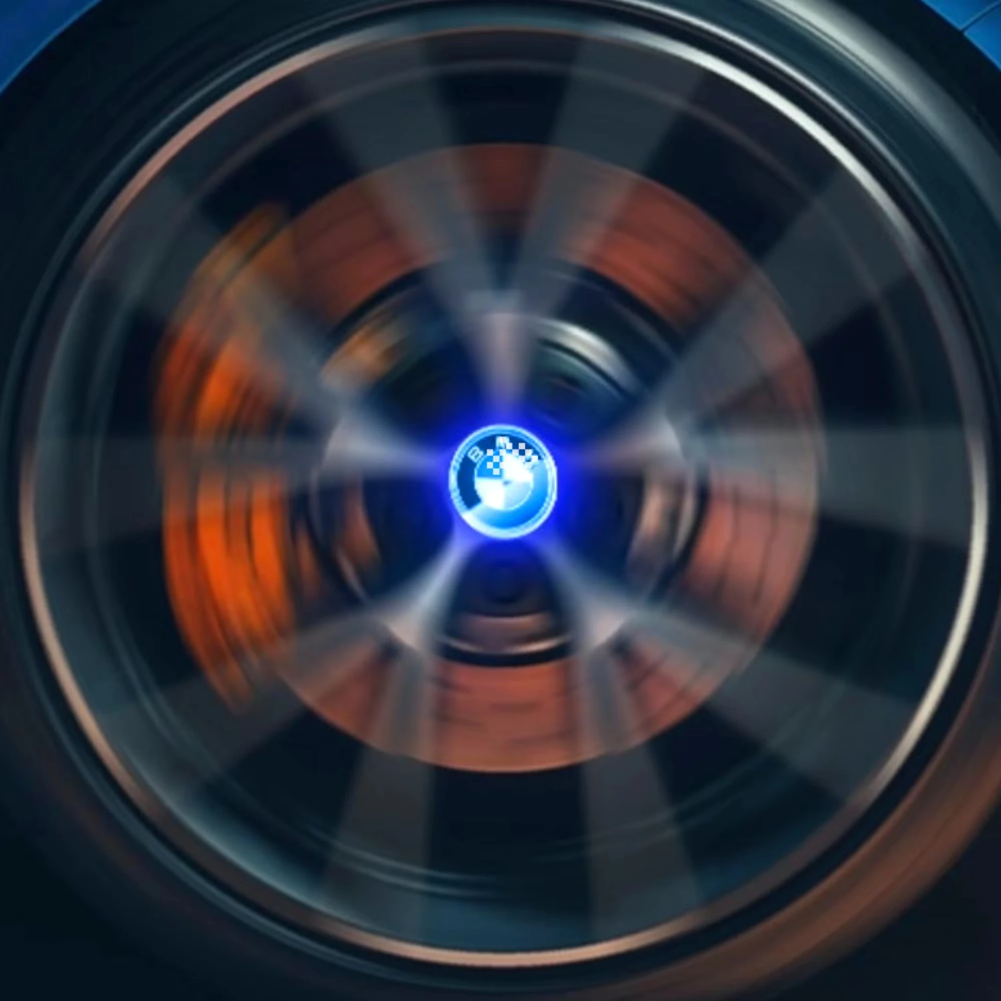 4pcs Set LED Floating Wheel Center Caps ABS Chrome Magnetic Suspension BMW Maglev Wheel Hub Emblems Decorative Wheel Cover