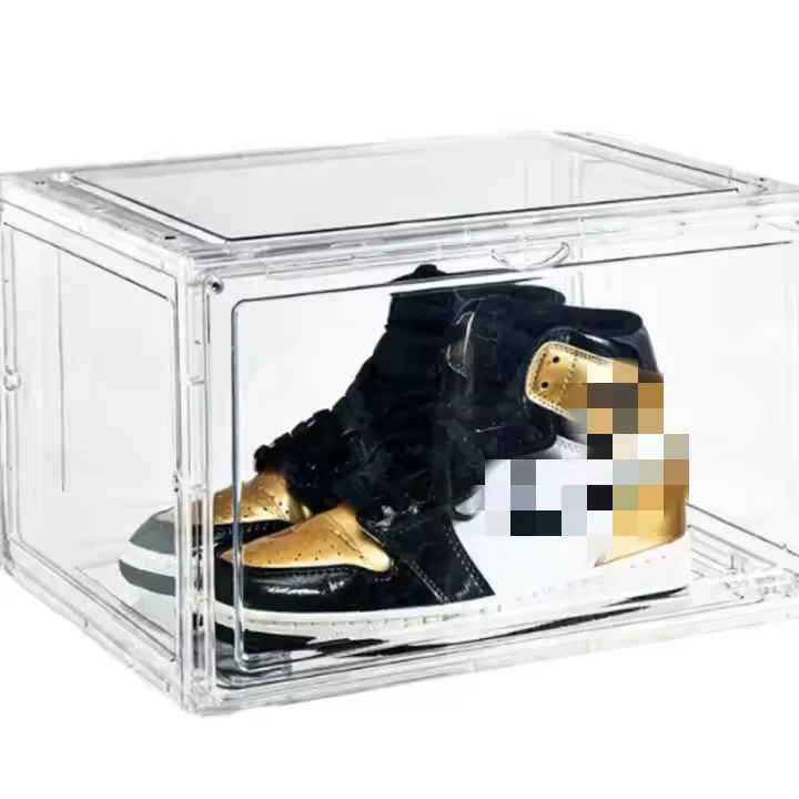 Custom Acrylic Transparent Shoe Box with Premium Features and Fully Customizable Options