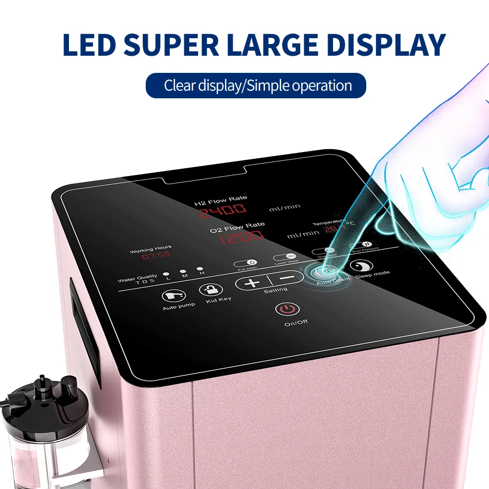 Suyzeko Hydrogen Gas Generator Japanese hho Hydrogen Gas Generator 3600ml Antioxidant Hydrogen Gas Breathing Inhaler