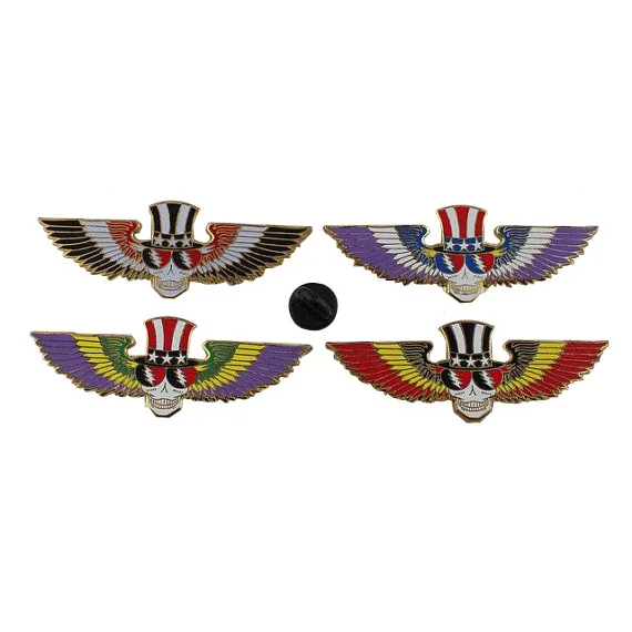 Custom grateful dead wings pin