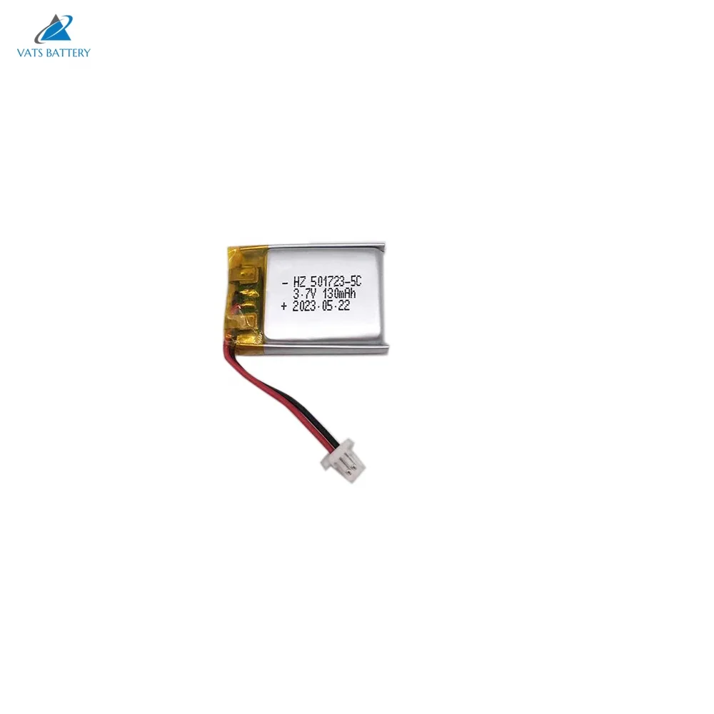 Top quality high rate battery 501723  3.7v lipo 130mah 160mAh lithium battery 3C discharge