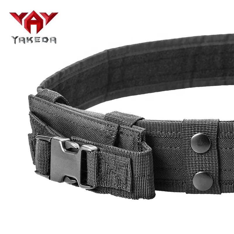 YAKEDA outdoor hunting duty belt black tactical utility belt with pouch tactical equipment