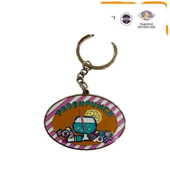 Wholesale Promotional Metal Colorful Soft Enamel Canadian Keychain