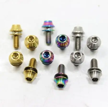 Titanium Bolts M7 x 32mm TC4 Grade.5for BBS HRE SSR BC WORK OZ Rays Bihexagon Flange Three-piece Wheel Titanium Forged Screw/Nut
