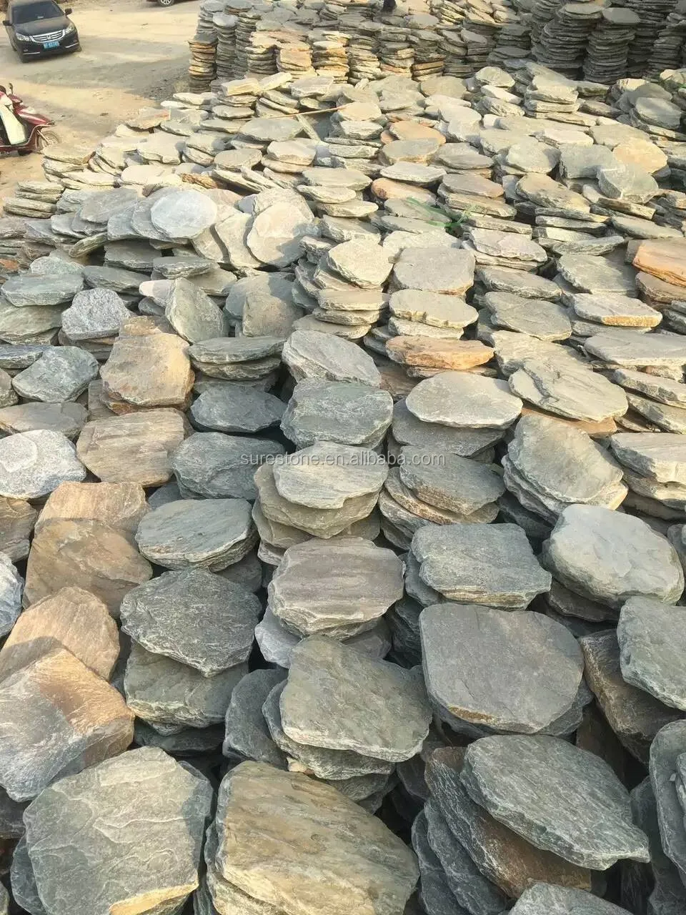 High quality cheap natural landscaping slate rock garden stepping stones lowes