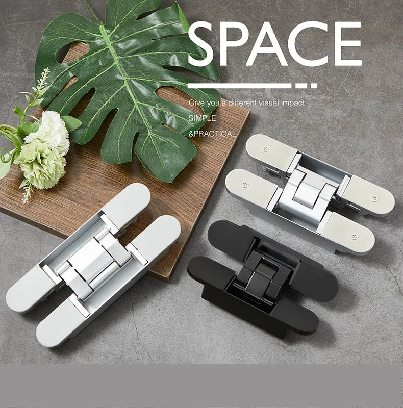 150*25 Wooden Door Adjustable Concealed Hidden Heavy Duty 180 Degree Zinc Alloy Door Hinge