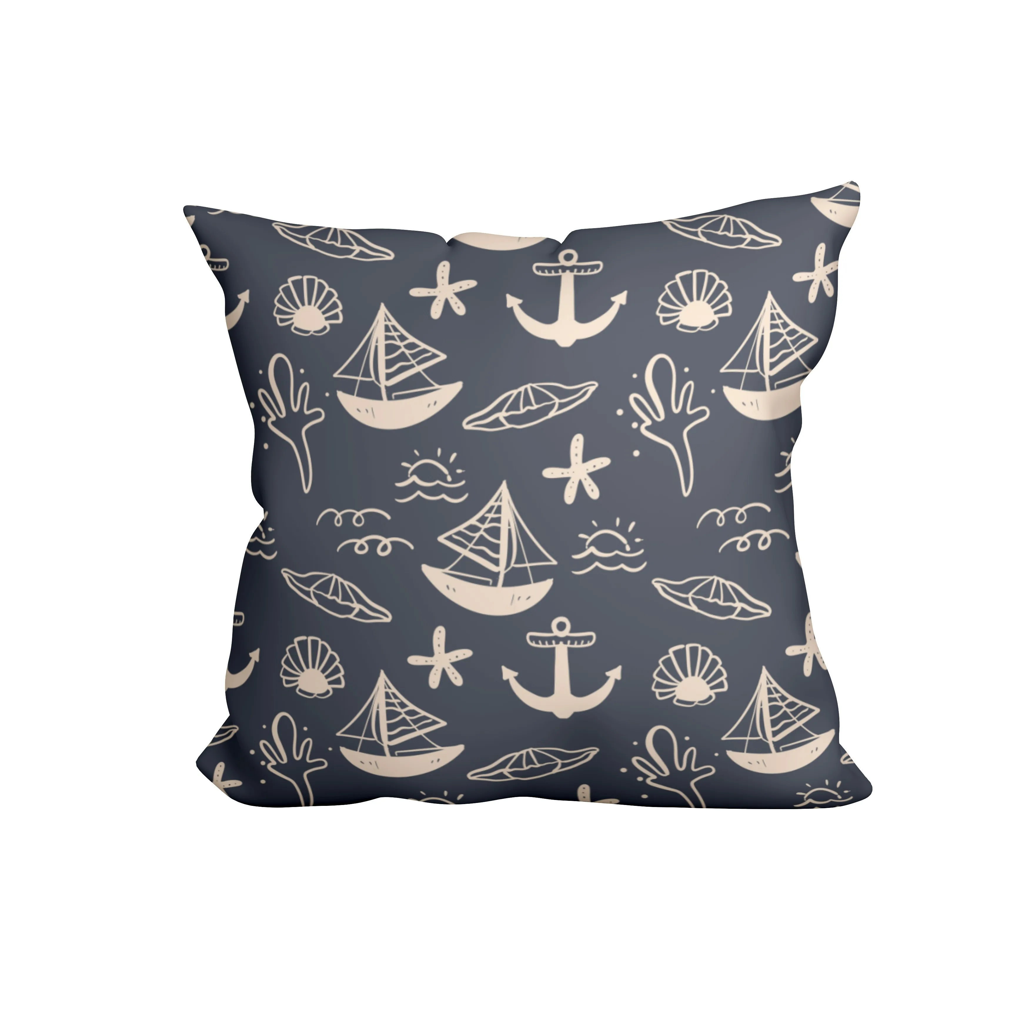 Wholesale Custom Sea Beach Shell Starfish Fashion Outdoor Printed Sublimation Cushions and Pillows Home Decor Sofa Pillowcases