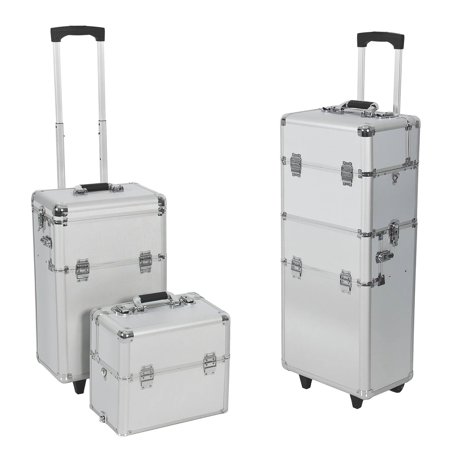 Aluminum Trolley Make Up Case Aluminum Rolling Hairdressing Case Aluminum Trolley Cosmetic Case