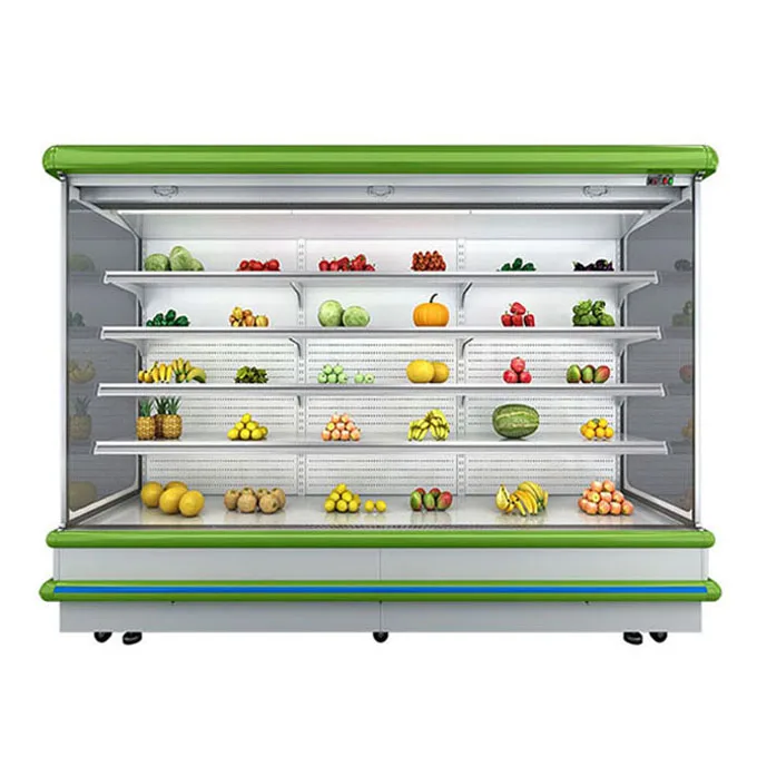 refrigeration commercial display supermarket refrigerator chiller cooler rack for fruits and vegetables store storage