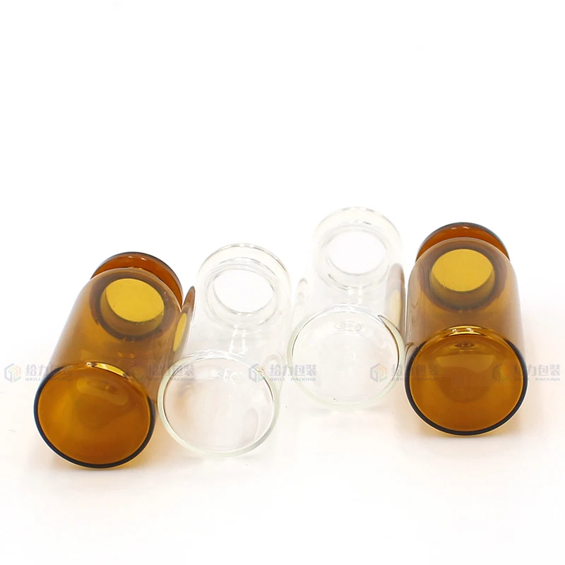 Hot Sale 10ml Clear Amber  Pharmaceutical Crimp Tubular Glass Vial with PVC Dropper or Aluminum Seal