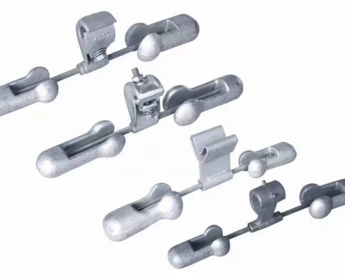 Asymmetric Galvanized 4D Type Stockbridge Vibration Damper with Preformed Grip Rods Transmission Line Fittings