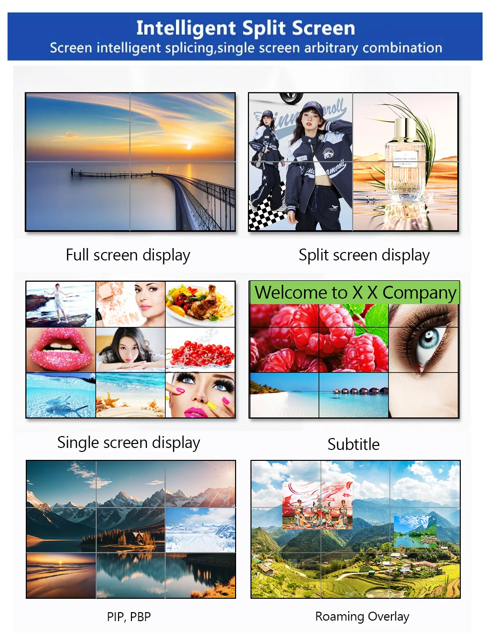 Qunmao Moq Mini 27 32 дюймов HD Wifi Android настенная видео стена 4k Сращивание экрана Cctv для концерта
