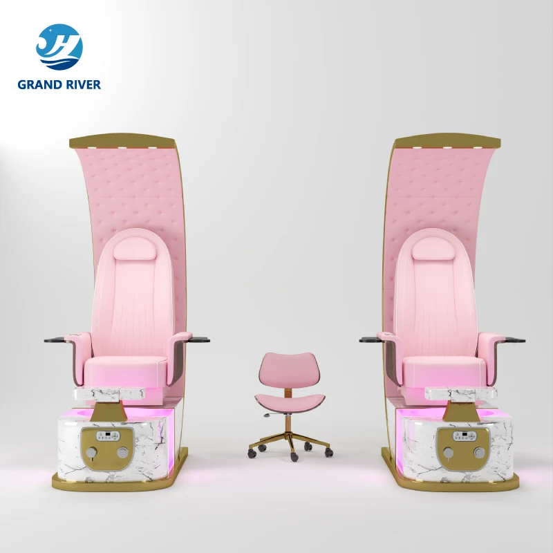 Beauty nail salon furniture electric spa massage chair foot bath spa pedicure and manicure chairs with heating function