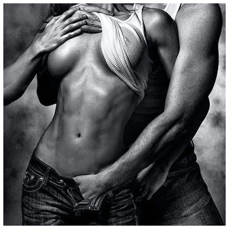 Yiwu Yuhui Round drill short lint canvas sexy couple 5d diamond painting for home dec. rhinestone art wall painting