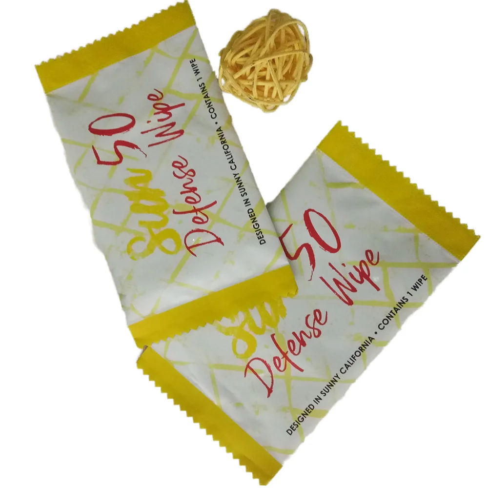 Custom Design Single Packed Cleaning Wet Tissue individual hand and mouth wipes mini wet wipes For Restaurant