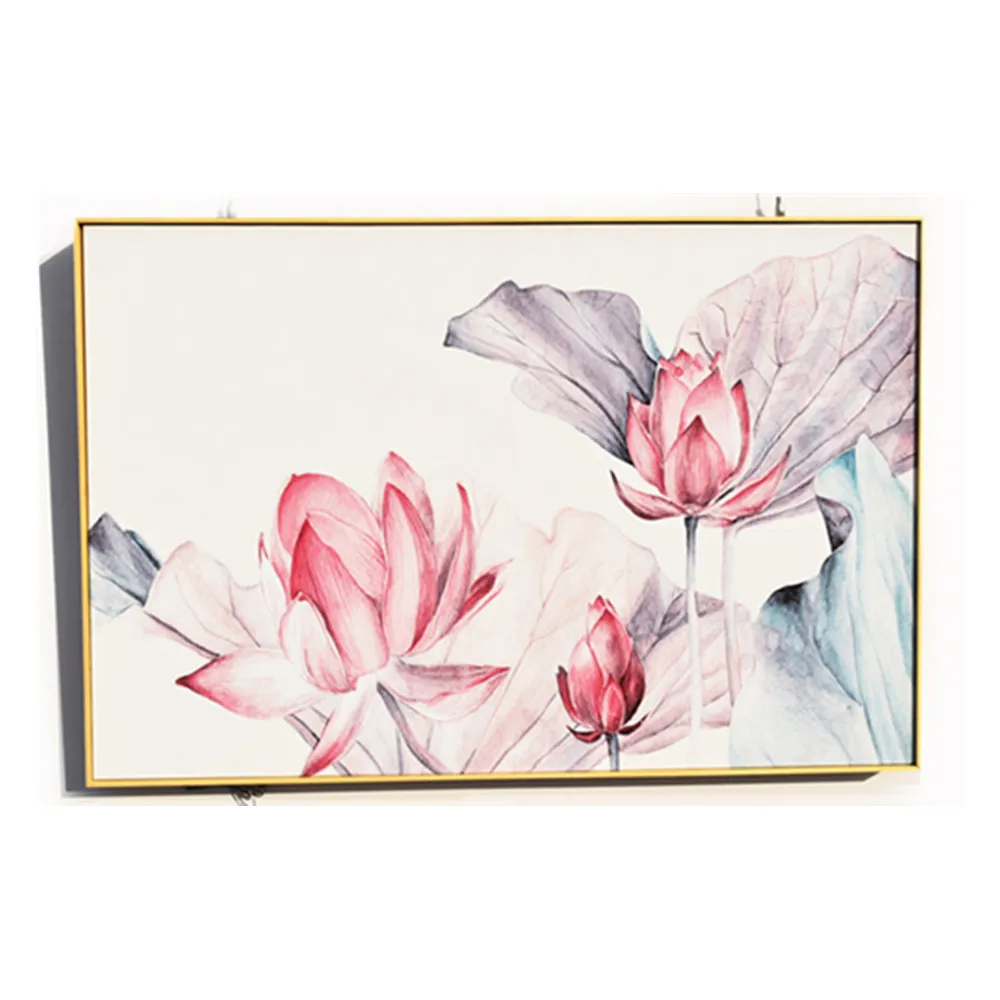 60x90cm Decorative Narrow Profile Black White Wooden Floating frame Canvas Floater Frame