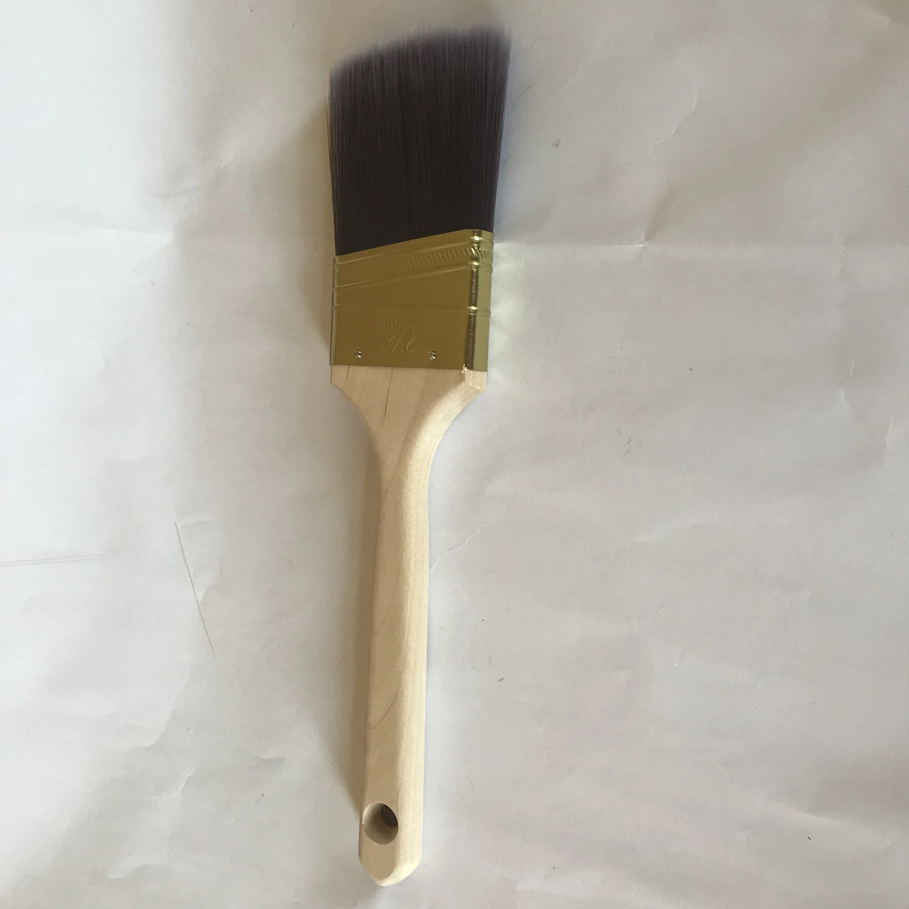 Paint brush With Black Tapered  filament and nature wooden handle