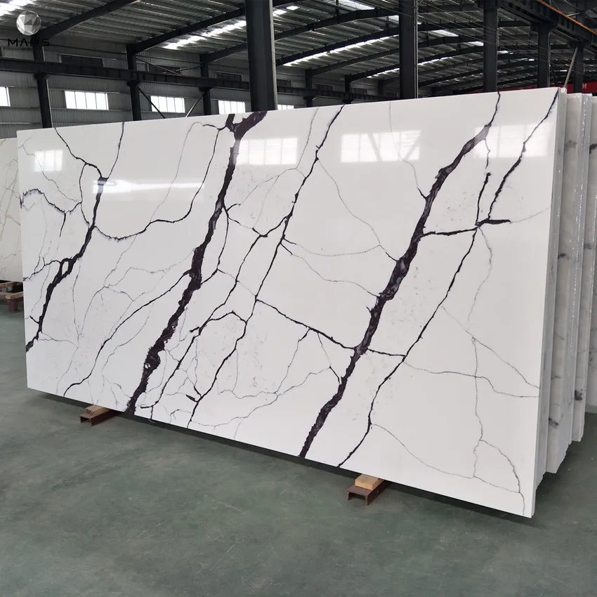 China Factory Price Professional Polished White Calcutta Artificial Quartz Stone