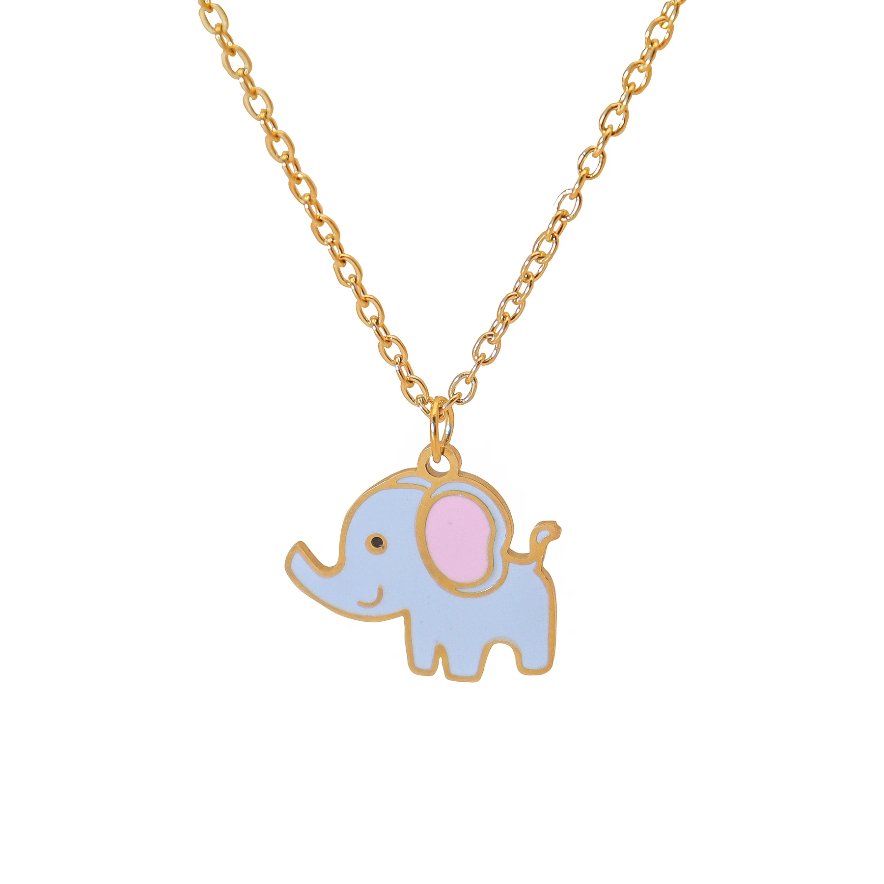 Explosive elephant necklace cute children fashion enamel friendship girl pendant necklace