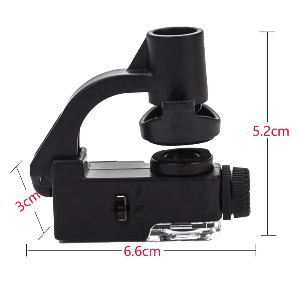 
Portable 90X Phone Type LED Light Mobile Phone Clip Holder Microscope 