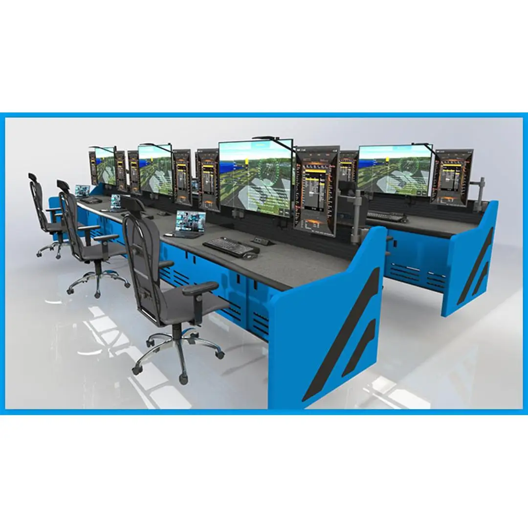 Custom Solutions Control Room Console Desk: Ideal Furniture for Security Monitoring and Broadcast Operations
