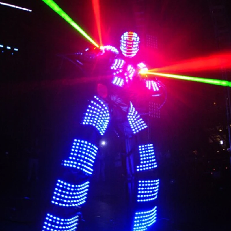LED Robot Costume David Guetta suit led robot suit stage dance event evening light up clothes