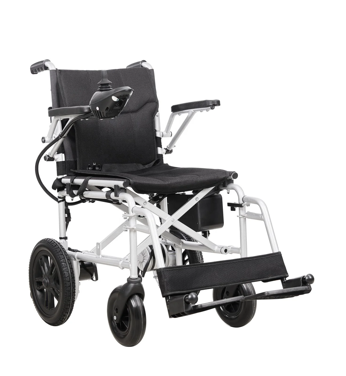 Aluminum Electric High Back Wheelchair Rehabilitation Equipment Light Weight Power Wheelchair