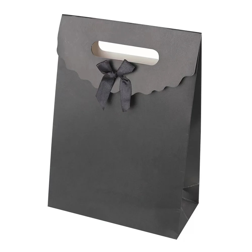Personalized Custom Kraft Square Bottom Flap Paper Gift Bags With Handles Bulk