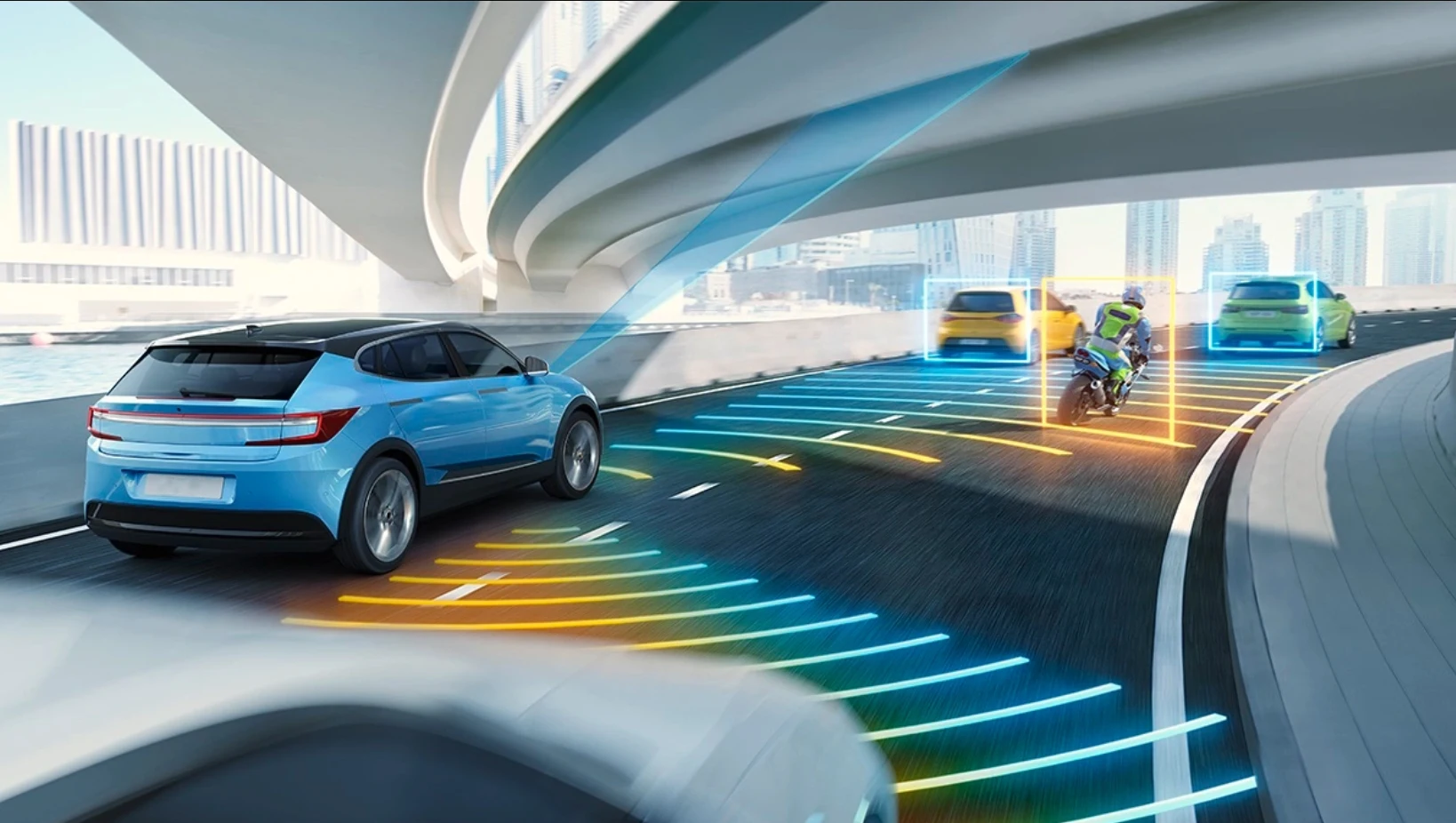 Blind Spot Detection 4D Imaging Radar for car truck bus monitoring by system software automobile interconnected products