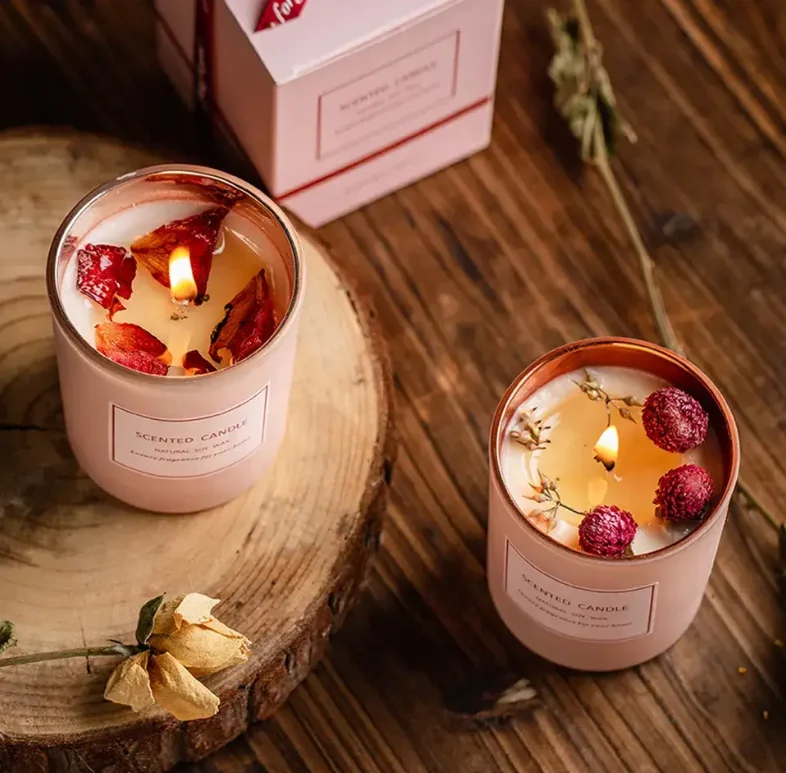 Wholesale Supply Home Decor Natural Essential Oil Candle Gift Ribbon Box Fragrance Options Scented Candle For Friends